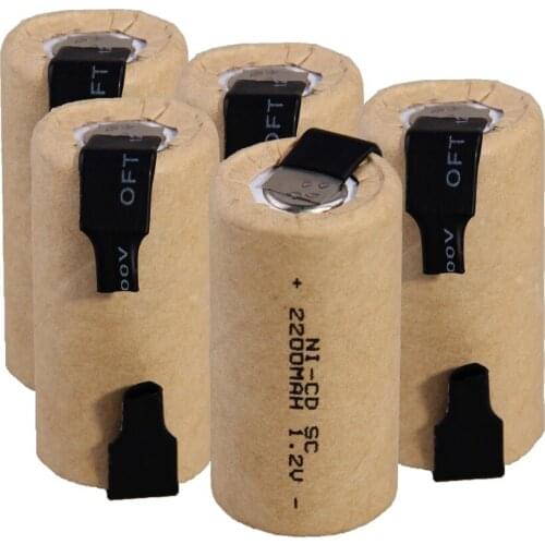 15 pcs SC 2200mah 1.2v battery NICD rechargeable batteries for makita bosch B&D Hitachi metabo dewalt for emergency light toy