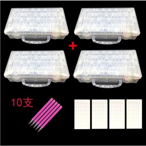 28/64pcs Bottles Diamond Painting Tools Accessories Storage Box Beads Container Diamond Embroidery Stone Mosaic Convenience Box