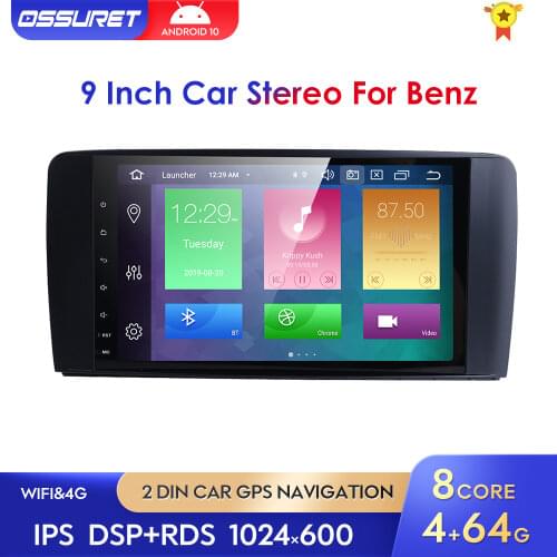 4G 64G Android10 Car GPS For Mercedes Benz ML GL W164 ML350 ML500 GL320 X164 GL350 GL420 GL450 GL500 radio stereo navigation RDS