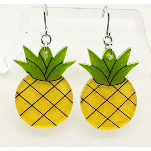 4 pairs of free shipping fashion earrings yakeli pineapple fruits