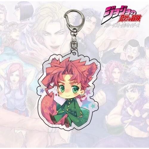JoJos Bizarre Adventure Kujo Jotaro Kakyoin Noriaki Anime Acrylic Figure keychain Keyring Decoration Collection Model Toy