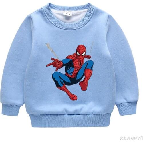 Spiderman Boys Girls Children Cartoon Pattern Pullover Sweatshirt For Kids Spring Autumn Casual Long Sleeve Tops T-shirt