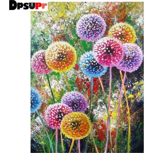 Dpsupr Diamond Painting 5D Full Square/Round Drill Daimond Rhinestone Dandelion Embroidery Painting Scenery Cross Stitch Mosaic