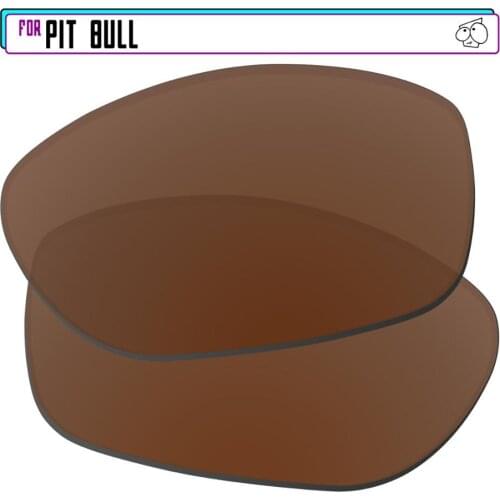 EZReplace Polarized Replacement Lenses for - Oakley Pit Bull Sunglasses - Brown