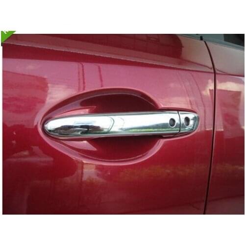 Chrome door handle cover For Mazda CX5 CX-5 2013 with 2 smart keyhole