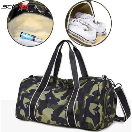 Fitness Yoga Camo Bags Outdoor Gym Sport Waterproof Shoulder Handbag With Shoes Storage Swimming Travel Fishing Package X130G