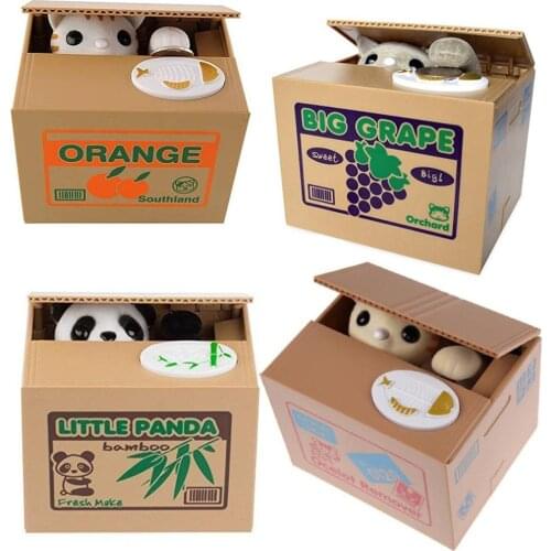 Stealing Money Cat Music Stealing Money Piggy Bank Children Cartoon Cat Electric Piggy Bank Gift Custom Logo