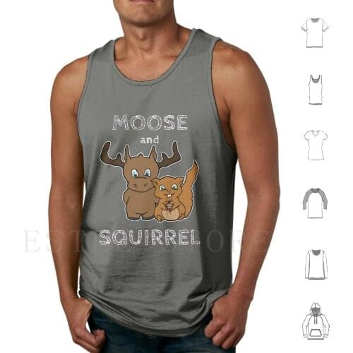 Moose And Squirrel With Text Tank Tops Vest Moose Squirrel Spn Supernatural Family Fandom Fan Art Jensen Jared Sam Dean