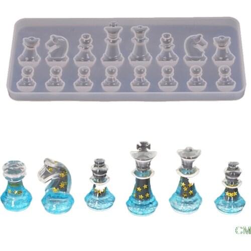 International Chess Shape Silicone Mold DIY Clay Epoxy Resin Mold Pendant Molds