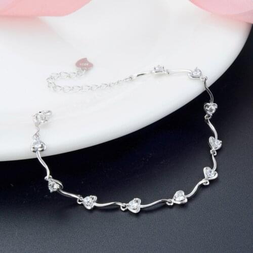 Fashion Bracelet For Women Genuine 925 Sterling Silver Bracelet Jewelry Accessories Anniversary Gift For Lady Party Decoration