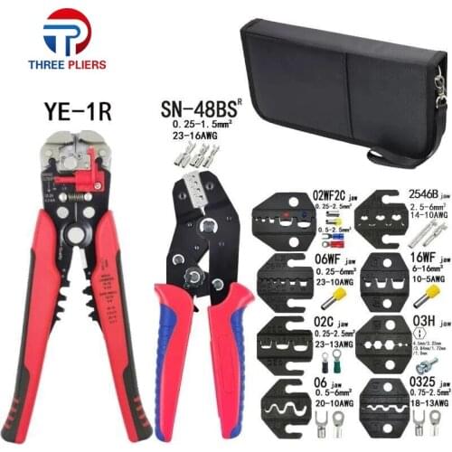 Crimping pliers SN-48BS 8 jaw kit package for 2.8 4.8 6.3 VH2.54 3.96 2510/tube/insulation terminals electrical clamp tools