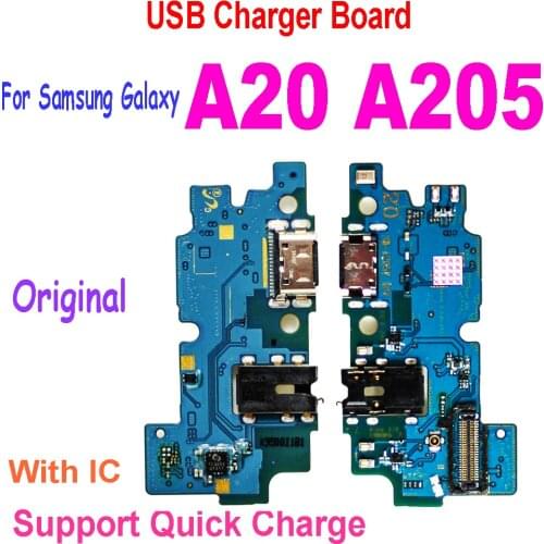 Original Charging Port For Samsung Galaxy A20 A205 SM-A205F A205FN USB Charge Dock Connector Board Charging Flex Cable