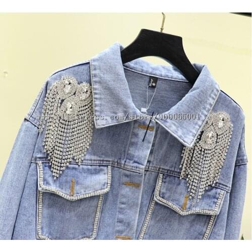 A Pair Shoulder Jewelry Tassel Rhinestones fringe Epaulettes Clothing Accessories Brooch Epaulet Crystal Shoulder Brooches patch