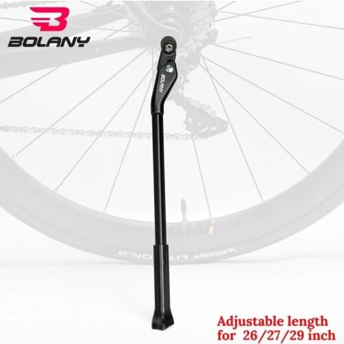 BOLANY Bike Kick Stand Carbon Fiber Adjustable Kick Stand MTB 26 27.5 29 Road Bicycle Prop Side Rear Parking Rack Bicycle Parts