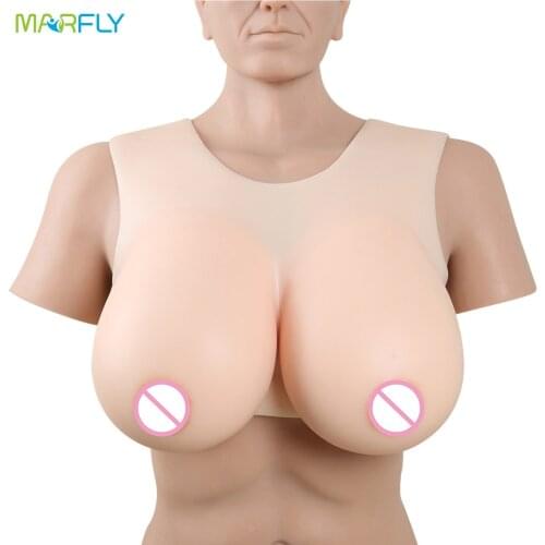 Realistic Shemale Huge Breast Plate Forms Artificial Fake Crossdresser Boobs Tits For Drag Queen Transgender Sissy cosplay Chest