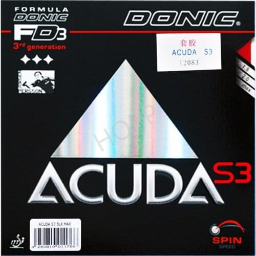 DONIC ACUDA S3 Table Tennis Rubber Made in Germany Spin All-around pimples in with sponge ping pong tenis de mesa