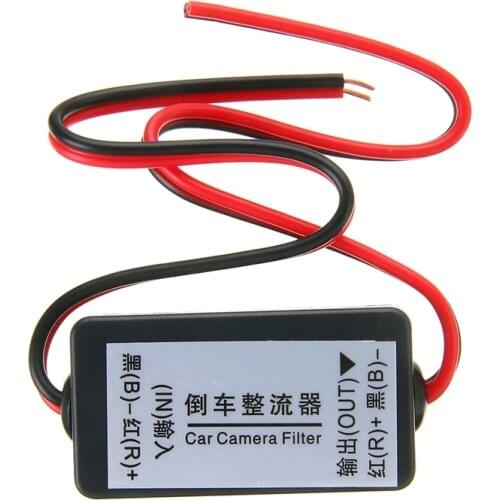 Car Rear View Rectifier 12V DC Power Relay Capacitor Filter Connector for Backup Camera Rectifier Auto Car Camera Filter