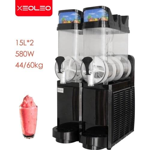XEOLEO Commercial Slush machine Double tank 15L*2 Ice Slusher slush granita machin Ice cream Snow melting machine Smoothie maker
