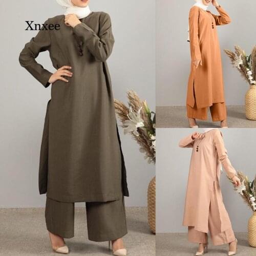 Women Split Long Sleeve Robe Straight Trousers Two Piece Set Lady Maxi Dresses Elegant Gowns Fashion Wide Leg Pants Suit Clothes