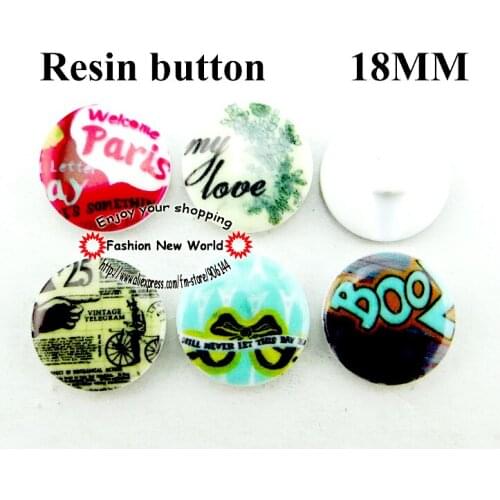 20PCS Ring RESIN Clothes Coat Buttons 18MM Round Brand Garment Love Button Fits R-217X