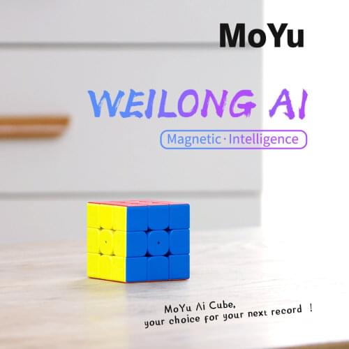 2021 Moyu Weilong 3x3x3 Smart AI Magic Cube Three-Layer Smooth Rechargeable Toys Speed Twisting Competition Practice Cubo Magico