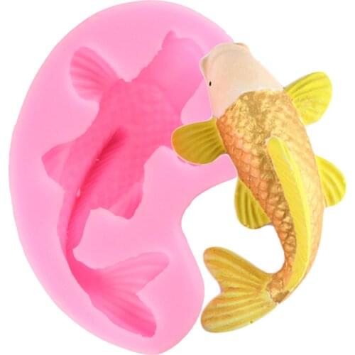 3D Fish Shape Silicone Mold Cupcake Fondant Cake Decorating Tools Resin Clay Soap Molds Chocolate Candy Gumpaste Moulds