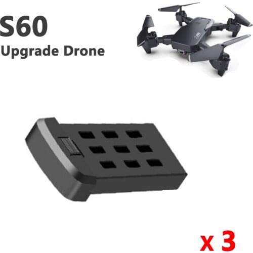 3PCS 3.7V 2000mAh Lipo Battery Spare Part for Upgrade Drone S60 Quadcopter Battery Replacement Accessory
