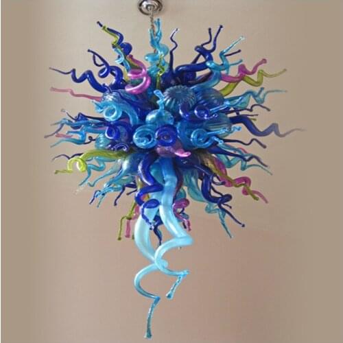 Antique Indoor Lighting Led Light Source Blown Borosilicate Glass Modern Chandelier Light