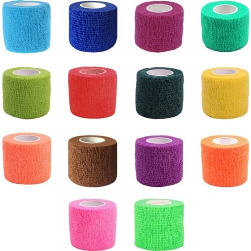 Brand New and High Quality 5cm x 4.5m Self Adhesive Elastic Bandage Medical First Aid Kit Colorful Tape New