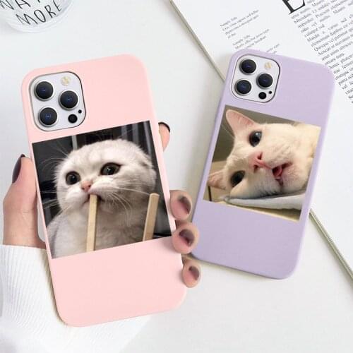 Phone Case For Huawei P40 Lite E P30 P20 Pro P Smart 2019 2021 Mate Honor 9C 10 20 Lite Cute Animal Cat Case Silicone Back Cover