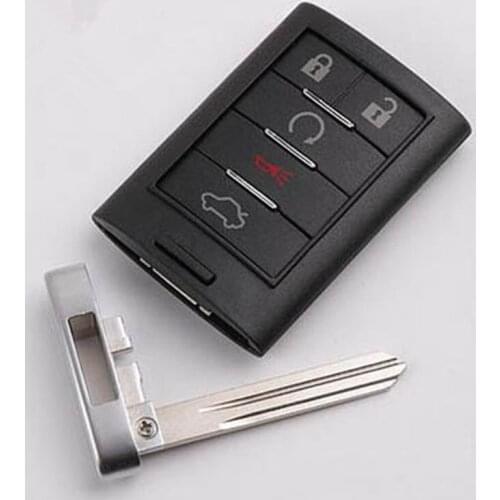DAKATU Replacement Key Shell for CADILLAC SLS/CTS Smart Remote Key Case Entry Fob 5 Buttons