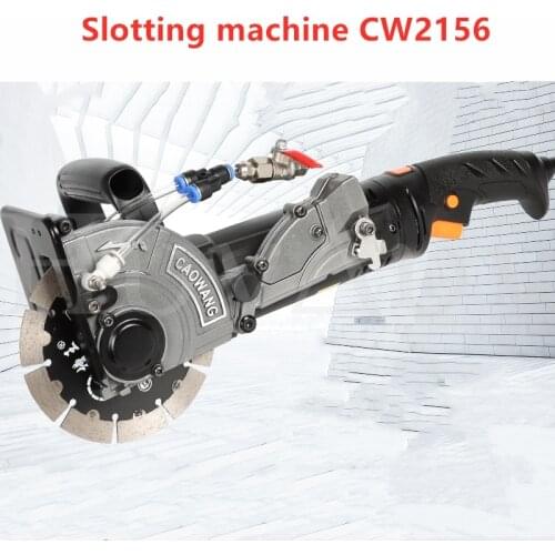 Hydroelectric slotting machine monolithic non-dead corner wall concrete with water and dust-free angle grinder modified cutting