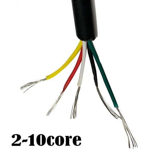 Sheathed Wire 28 26 AWG Signal Control Cable 2 3 4 5 6 7 8 9 10 Core Audio Lamp Line multi-core power cord electronic connector