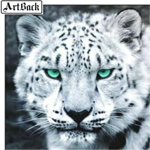 Full square / round drill diamond painting "leopard" diamond embroidery animal icon rhinestone mosaic home decoration artwork