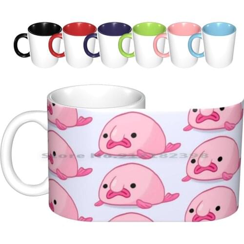 Blobfish Ceramic Mugs Coffee Cups Milk Tea Mug Blobfish Cool Great Amazing Fish Creative Trending Vintage Gift Bottle Cup