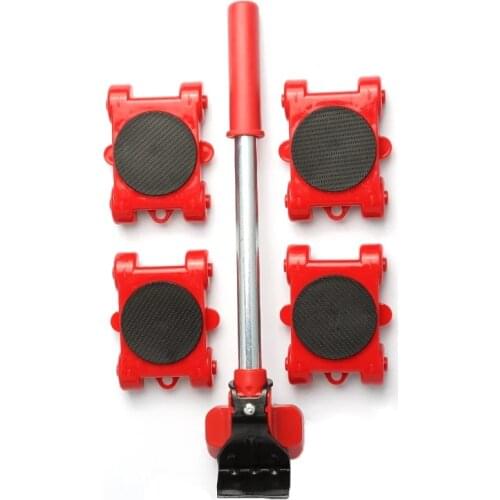 Furniture Mover Set 5Pcs Set Transport Lifter Heavy Stuffs Moving Wheel Roller Bar Hand Tools подъемник для мебели