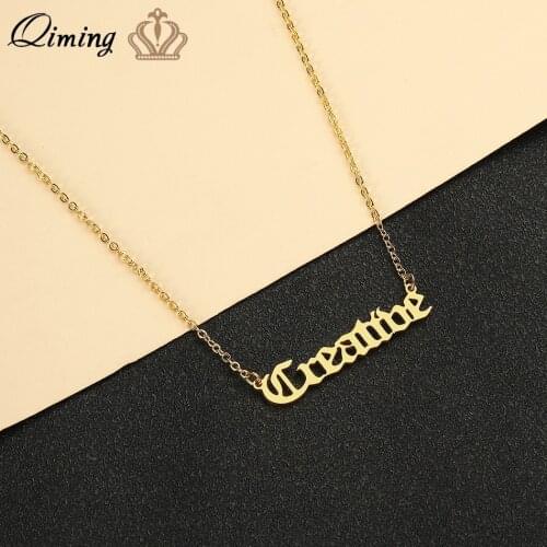 QIMING Handmade Creative Pendant Necklace For Women Girls Chains Statement Jewelry Accessories Choker Necklace Gift