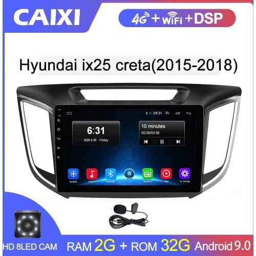 CAIXI Car Android 9.0 2G RAM 32G ROM 2din Car Radio Multimedia video Player For hyundai ix25 creta 2015-2018 GPS Navigation DVD