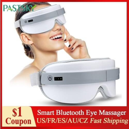 Eye Massager Smart Bluetooth Music Foldable Glasse 42℃ Heating Massage Vibration Hot Compress Eye Care Instrument Eye Relaxation