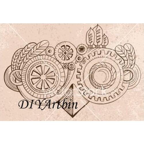 Steampunk Metal Cutting Dies Background Scrapbooking Craft Dies Decorative Embossing DIY Paper