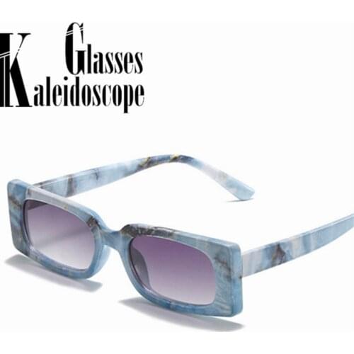 2021 Fashion Small Rectangle Sunglasses Women Ins Popular Candy Color Eyewear Men Square Sun Glasses Shades UV400 Goggles