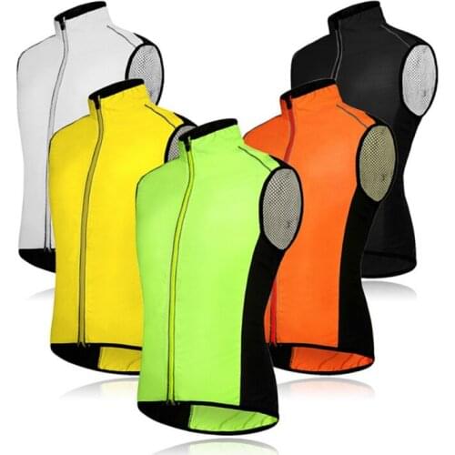 Fashion Men Women Cycling Vest Windproof Waterproof Running Vest MTB Bike Bicycle Reflective Clothing Sleeveless hot sale