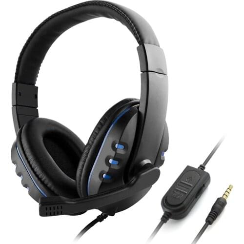 3.5mm Wired Gaming Headphones Over Ear Game Headset Noise Canceling Earphone Microphone Volume Control for PC Laptop Smart Phone