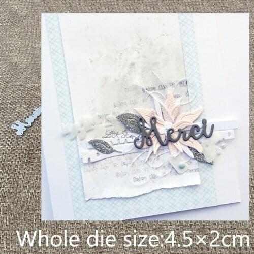 New Design Craft Metal stencil mold Cutting Dies French thank you decoration scrapbook die cuts Album Paper Card Craft Embossing