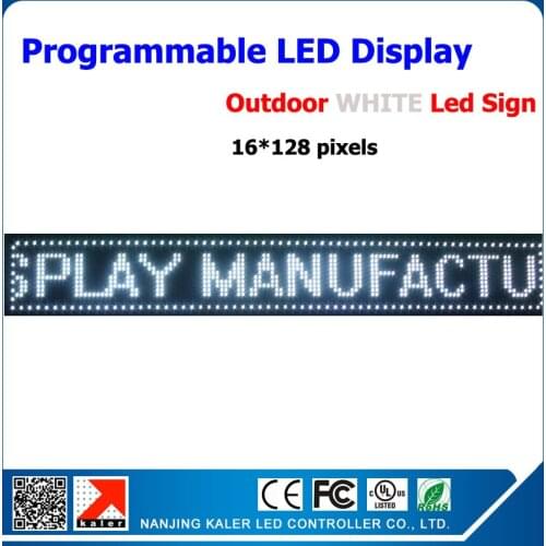 P10 DIP Outdoor White LED Display 16*128dots High Brightness LED Screen 16*32 pixels matrix P10 Led Module Led Sign