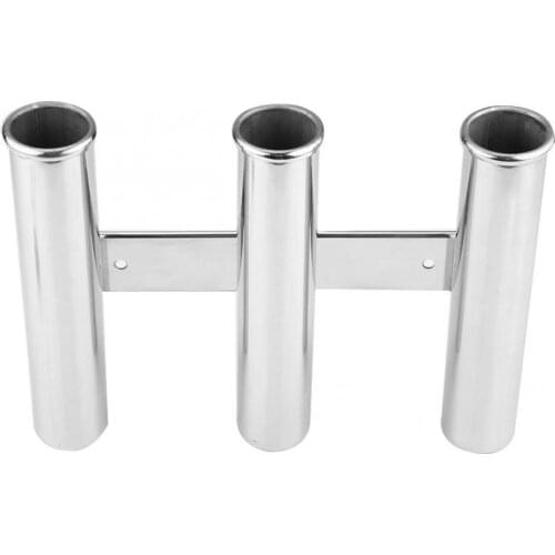 Boat Marine 3 Link Rack Tubes Stainless Steel Fishing Rod Holder Stand for Marine Yacht