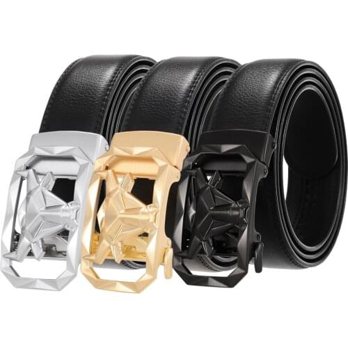 Fashion Mens Belt Automatic Buckle Leather Belt LY136-2108-1 Men Fashion Belts for High Quality Ladies