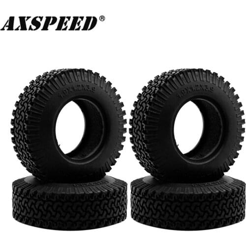 AXSPEED 98mm 1.9 Inch Rubber Tyre Wheel Tires for 1/10 RC Rock Crawler Car Axial SCX10 F350 Tamiya Truck Wheels Parts