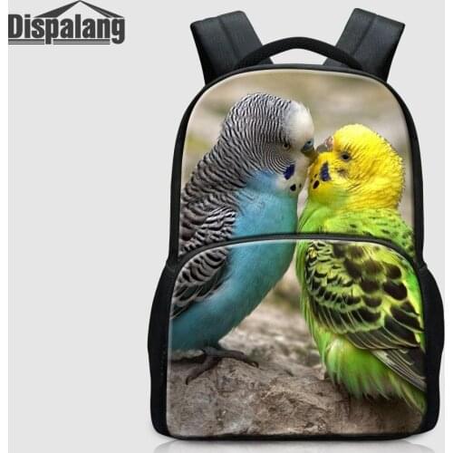 Dispalang New Fashion Laptop Backpack For Women Men Casual Travel Bags Rucksack Animal Parrot Schoolbags Bagacks Children Rugzak