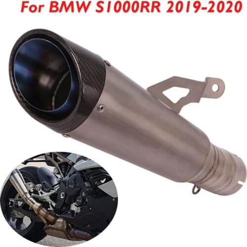 S1000RR Motorcycle Slip on Exhaust Muffler Titanium Alloy Silencer Tip Escape Pipe for BMW S1000RR 2019 2020